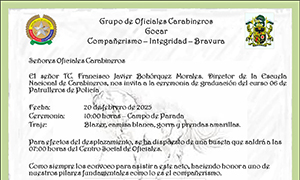 Ceremonia de Graduación curso 6 de patrulleros